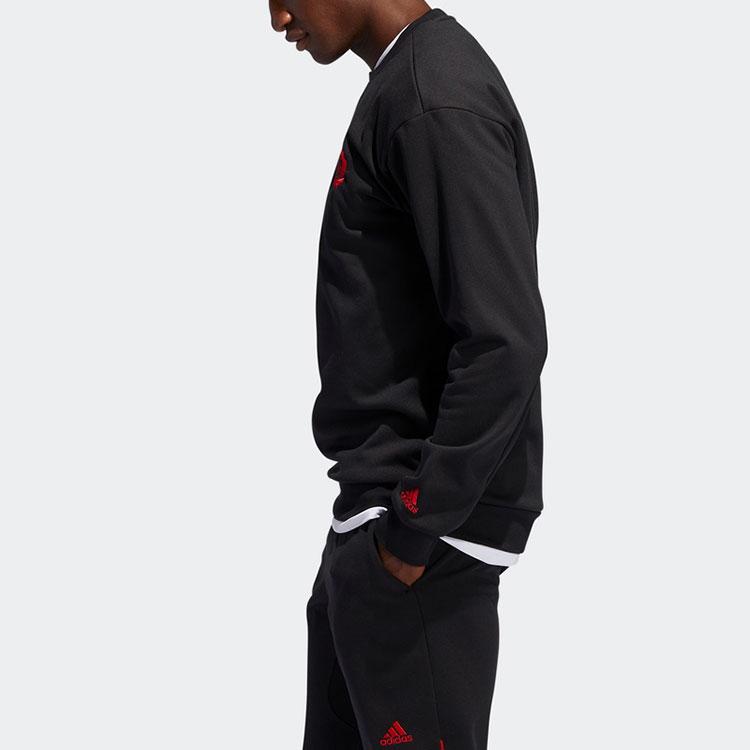 adidas Rose Crew Fleece Warm Lässiger Sportpullover Sweatshirt Herren Sweatshirt Schwarz FP8368
