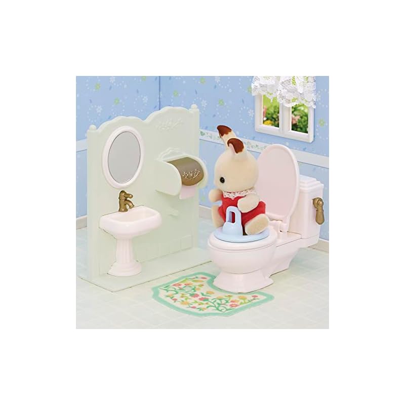 Sylvanian Families Furniture [Toilet Set] KA-629 ST Mark Certified Ages 3+ Toy Dollhouse Sylvanian Families Epoch Co., Ltd. EPOCH
