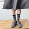 Ethnic Style Retro Women Socks Flower Embossment Harajuku Vintage Cotton Long Socks Autumn and Winter Japanese Middle Tube Socks