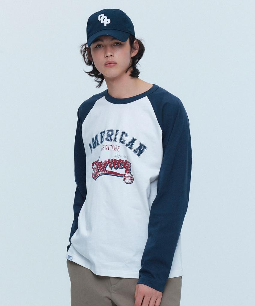 OUTDOOR PRODUCTS American Journey Raglan Long Sleeve (Navy)