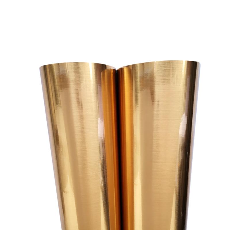 Double-Sided Brushed Gold/Silver Thickened Outdoor Engraving Adhesive Decorative Sticker