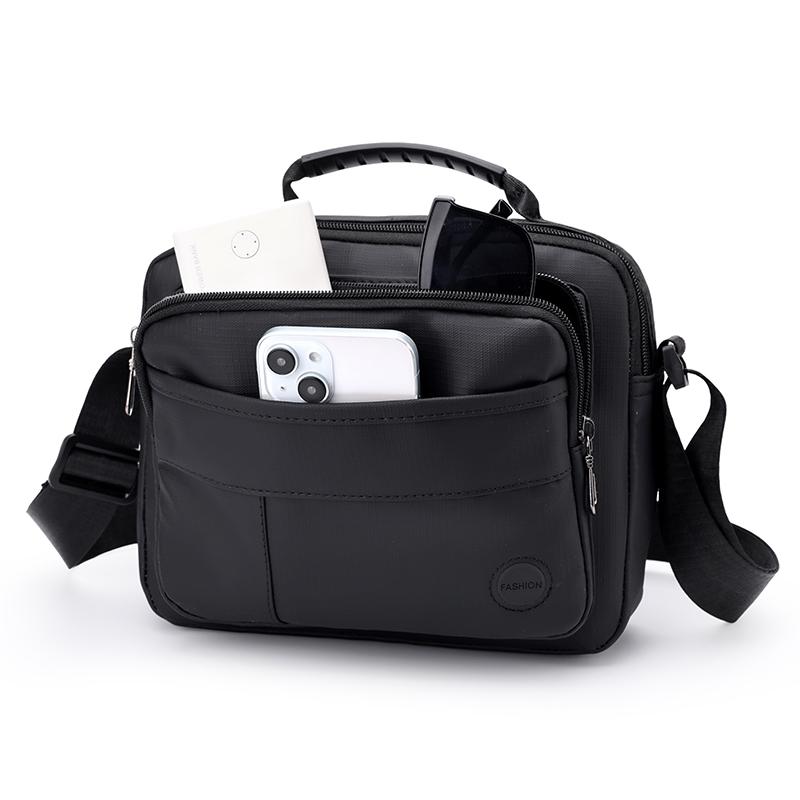 Men's Multi-Compartment Crossbody Bag – Adjustable Strap Business Shoulder Pack for Travel & Everyday Use