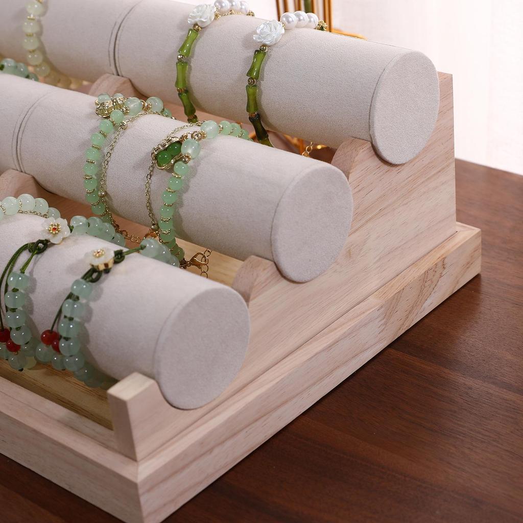 Solid Wood Bracelet, Bangle, Watch, Hair Tie, Beads, Jewelry, and Necklace Display Stand