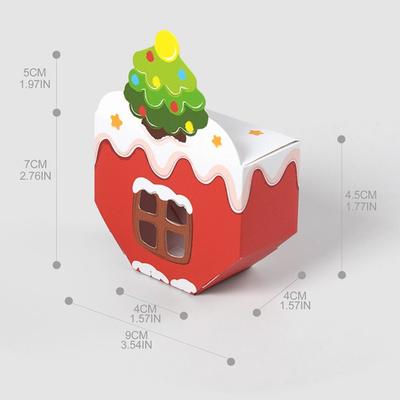 Foldable Mini Christmas Packaging Box Handmade Santa Claus DIY Gift Storage Box Creative Funny Xmas Supplies Party Decor