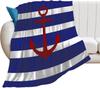 Nautical Anchor Blanket Gift for Boaters Sailors Birthday Christmas Sea Ocean Theme Throw Blanket for Couch Bed Sofa Chair Dorm