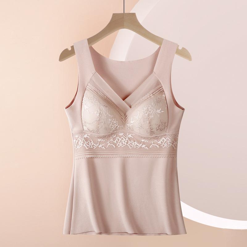 Women's Thermal Underwear Fleece Top Woman Winter Vest 1PC Thermo Lingerie Seamless Push Up Padded Bra High Elasticity Intimate