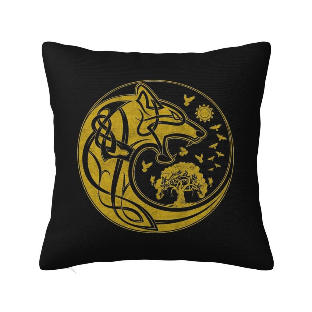 Viking Loki Son Fenrir Square Pillowcase Cushion Cover Pillow Case Throw Pillow Cover for Home Sofa Living Room