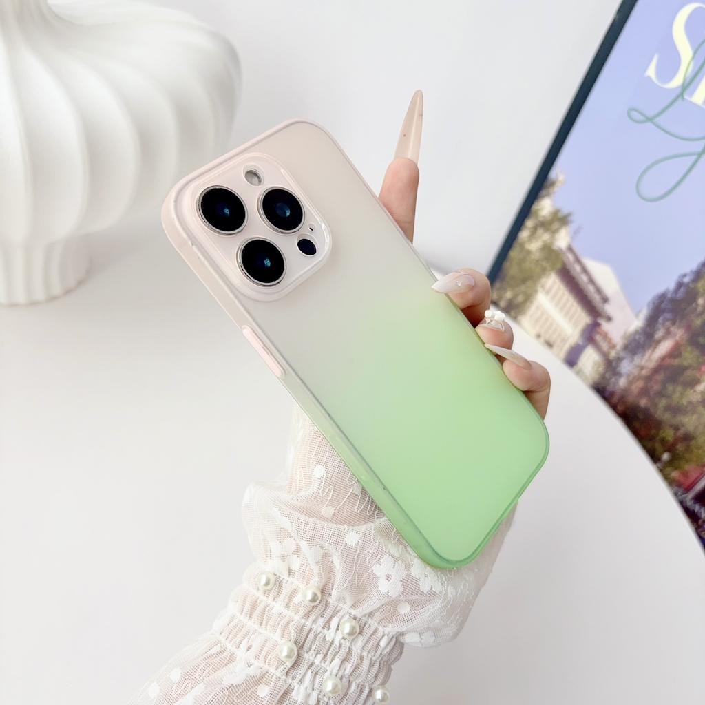 Translucent Gradient Matte Soft TPU Phone Case For iPhone 17 Air 16 Plus 15 14 13 12 11 Pro Max 17Pro 16Pro Non-slip Shockproof Protective Back Cover