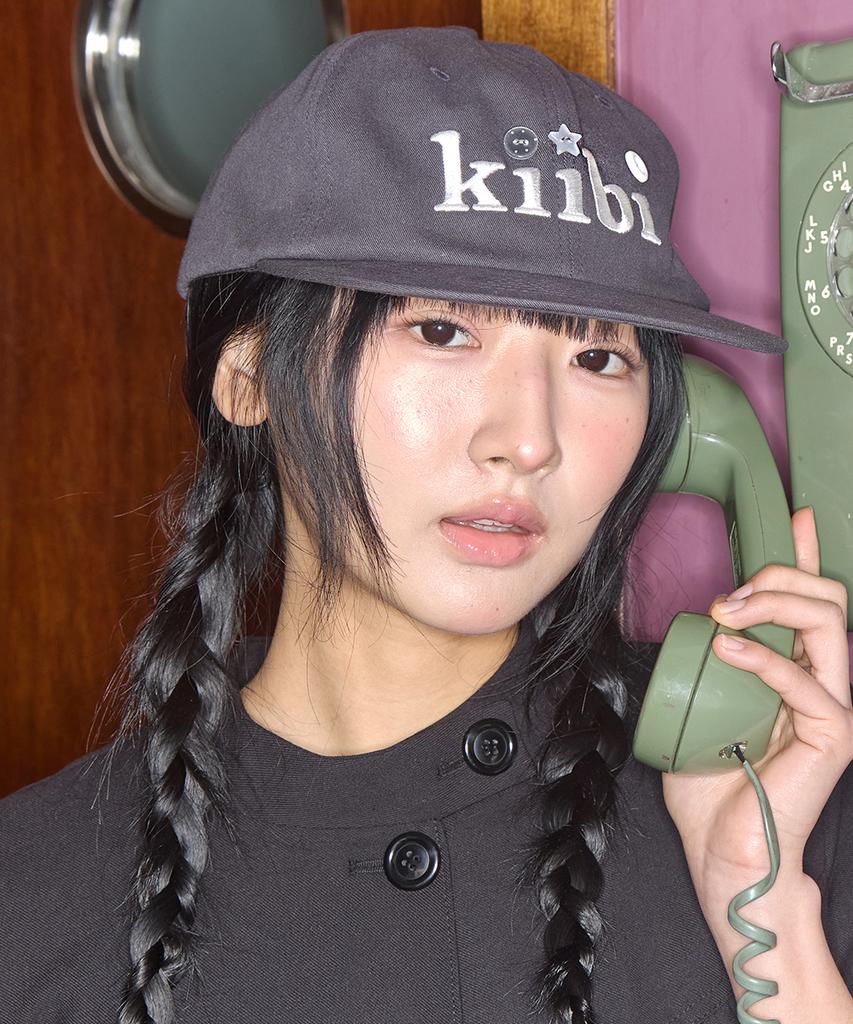 Kiibi Logo Button Cap Black