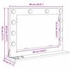 Rectangular Washbasin Mirror In Sonoma Oak 60 X 45 X 18 Cm