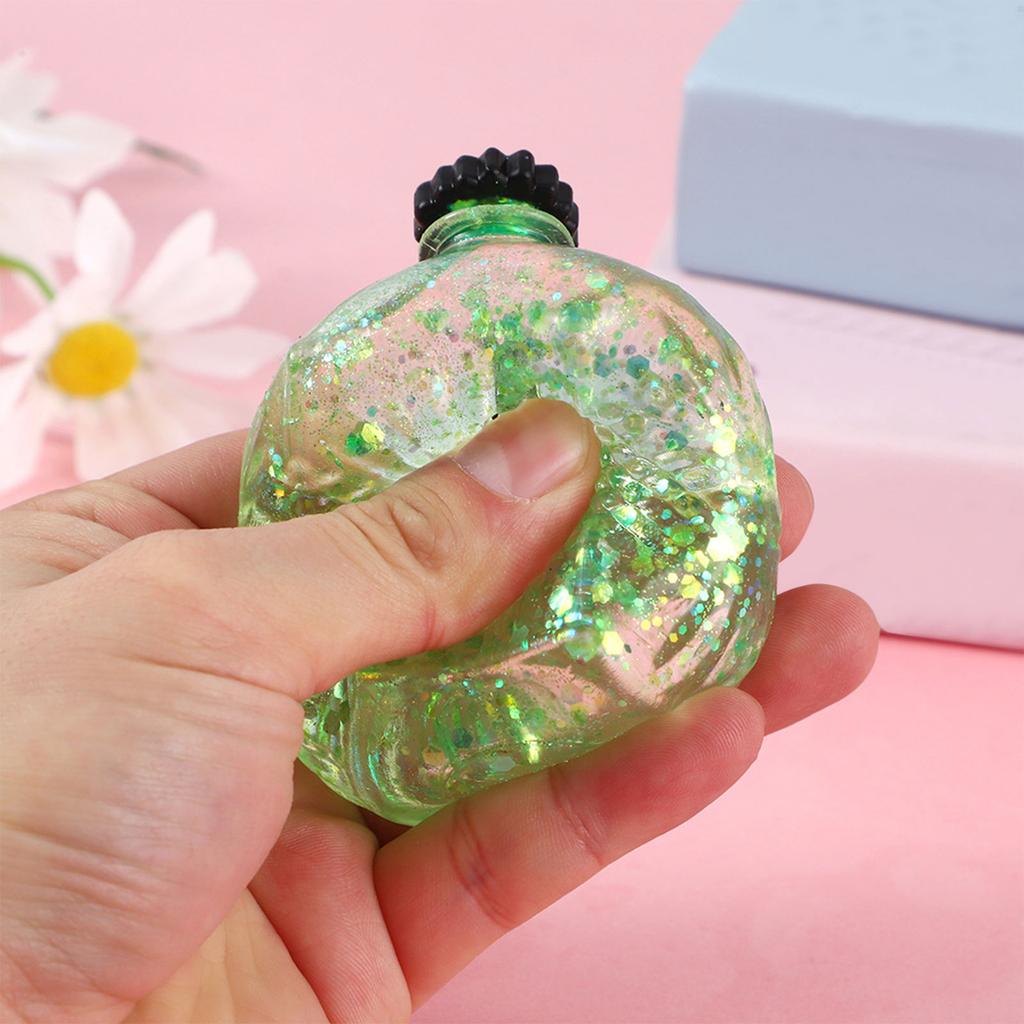 Funkelnde Langsame Parfümflasche Malz-Prise Musik Entlüftungsspielzeug Parfümflasche Druckentlastungskugel