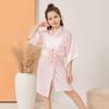 Children's Solid Color Lightweight Knit Cardigan Robe - Summer Pajama and Outdoor Wear