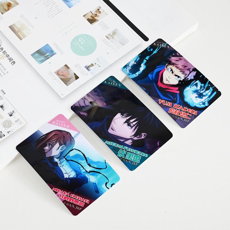Jujutsu Kaisen Official Gojo Satoru, Yuji Itadori, Toge Inumaki Sticker and Stand Card Set