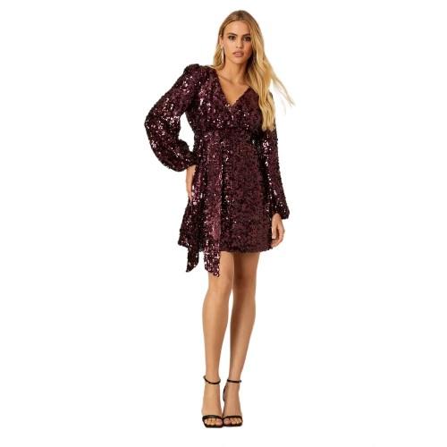 Dorothy Perkins Womens/Ladies Sequin Wrap Mini Dress