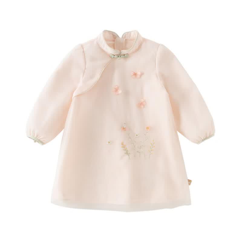DAVE&BELLA Girls' Hanfu Style A-line Mesh Dress