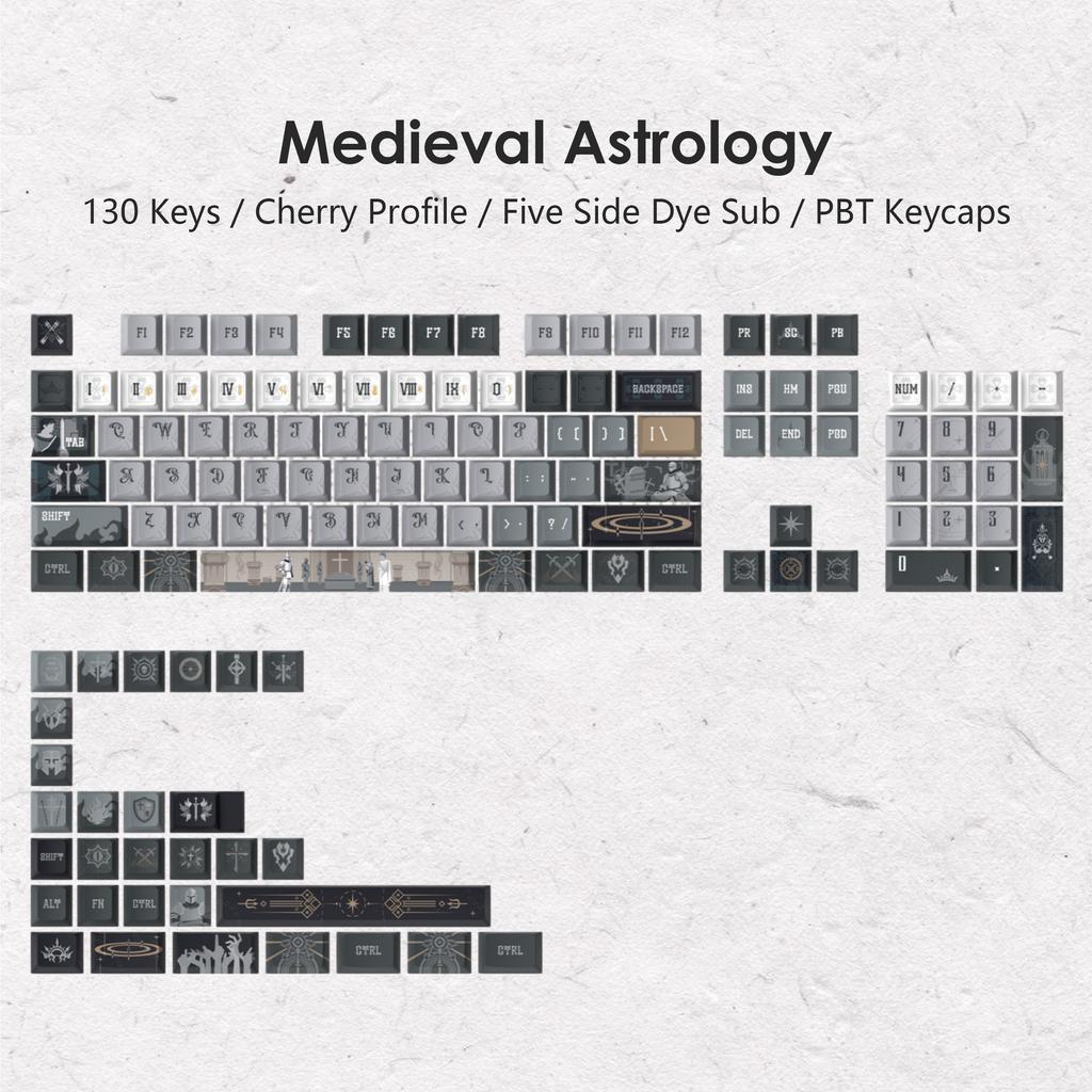 130 Keys Angel Lie Themed Five Sides Dye Sublimation PBT Keycaps Cherry Profile Cute Key Cap for MX Switches Mechanical Keyboard