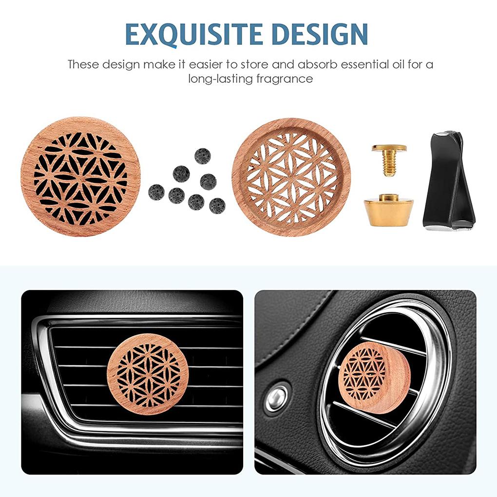 2 Pieces Car Vent Essential Oil Diffuser Air Freshener Odor Remover