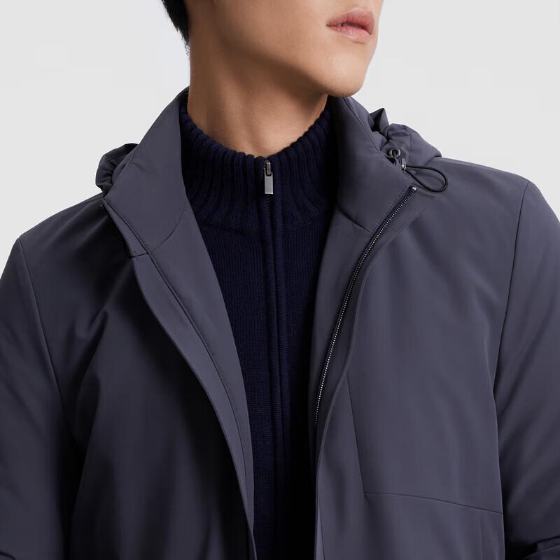 YOUNGOR Men s Business Goose Down Jacket with Detachable Hood 180/100A