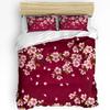 Peach Blossom Petals Leaves Flower Bedding Set 3pcs Duvet Cover Pillowcase Kids Adult Quilt Cover Double Bed Set Home Textile