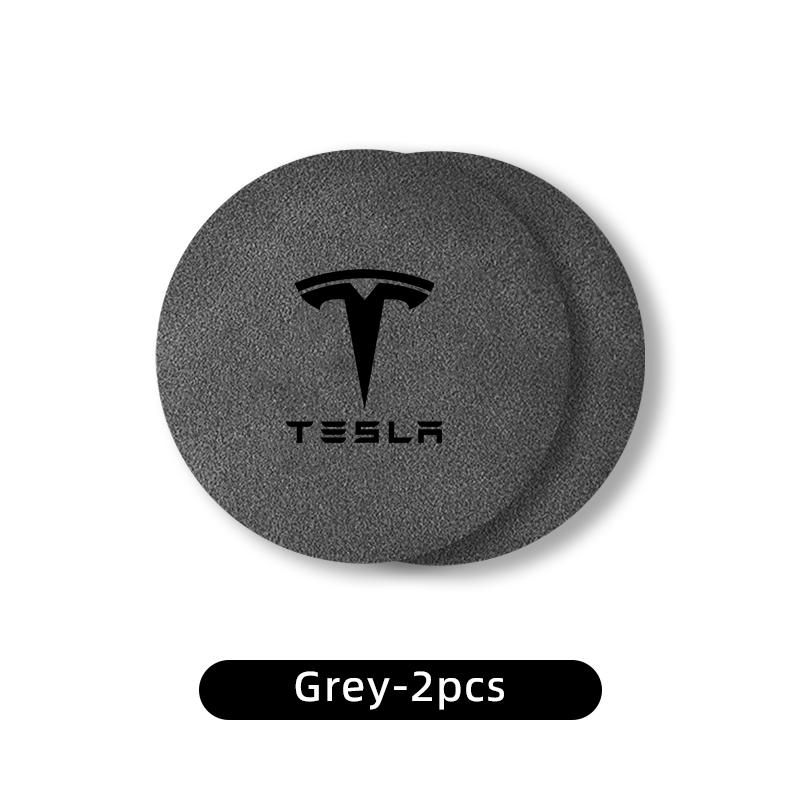 2PCS Car Coasters Water Cup Slots Non-Slip Mat Waterproof Cup Pad For Tesla Model 3 Y S X 2021 Roadster Cybertruck Juguetec