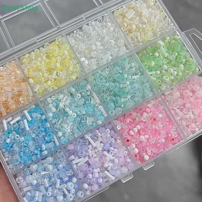 Ice Cream Soda Colored Glass Beads Mixed Color DIY Handmade Beaded Bracelet Necklace Accessory Materials Set