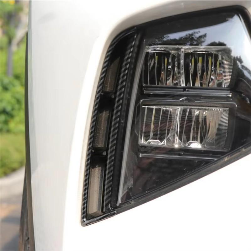 For Hyundai Tucson NX4 Front Foglight Trim Bumper Grills Outlet Vent Cover Sticker Strips Car Styling Accessories