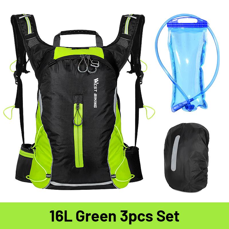WEST BIKING 10L Nefes Alabilir Bisiklet Sırt Çantası Su Geçirmez Ultra Hafif Katlanabilir Bisiklet Çantası Outdoor Tırmanış Seyahat Yürüyüş Bisiklet Çantası