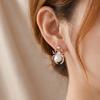 Gold Color Simulated Pearl Earrings Imitation Pearl Vintage Retro Jewelry  For Women