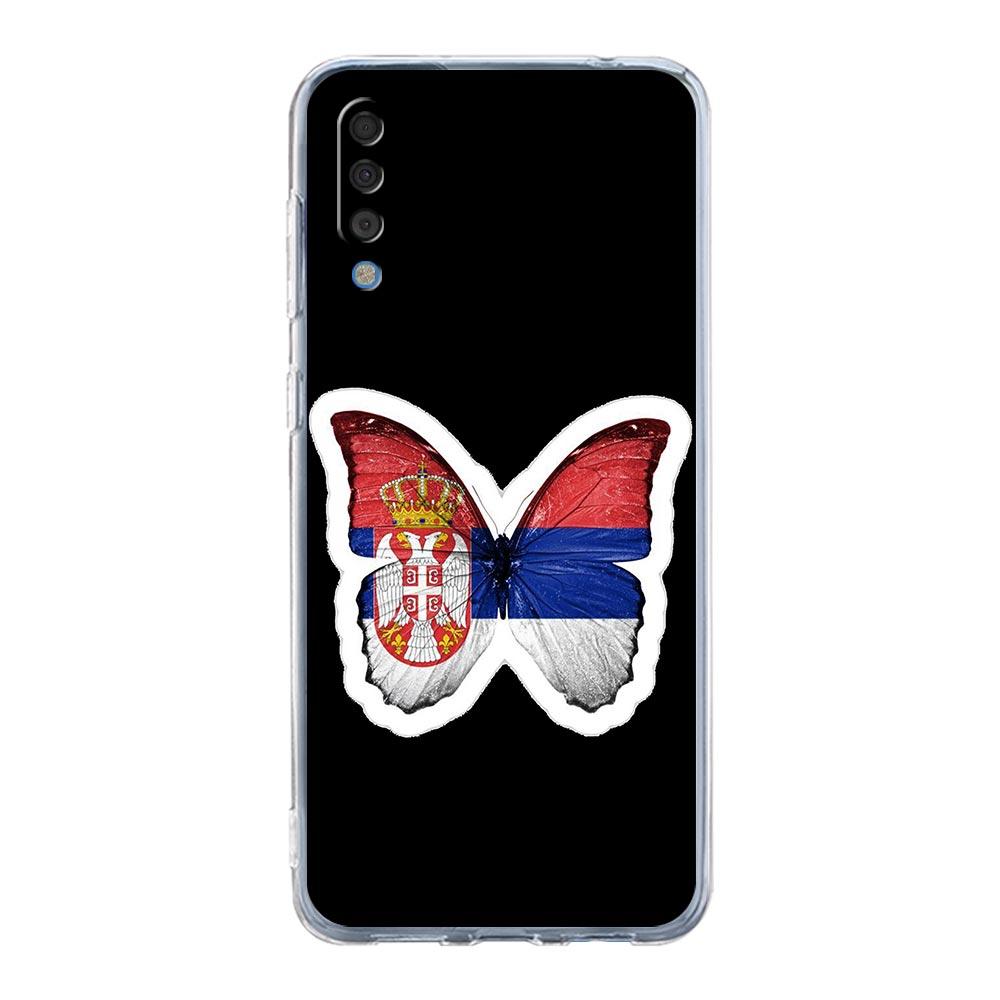 Phone Case For Samsung A56 A36 A26 A16 A14 A12 A22 A32 5G A34 A42 A52 A54 A50 A70 A40 A20E A20S A04S A06 Cover Serbia Flag Badge