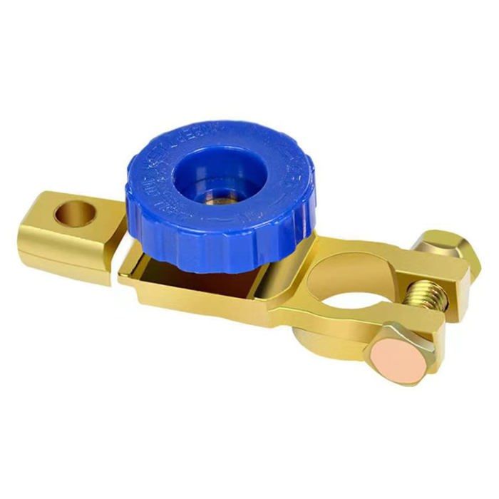 Coupe-circuit batterie - AIMOONSA - Modèle universel - 12V/24V - Pôle négatif 16-17 mm - Cuivre pur bleu