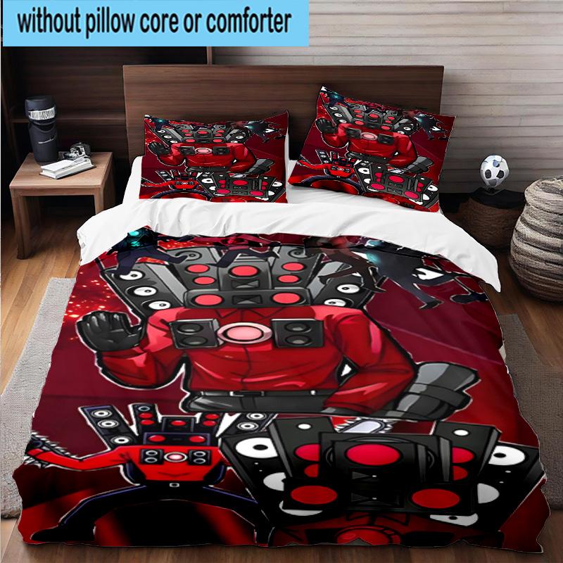 3PCS Cameraman robot 3pcs Bedding,Including 3PCS Duvet Cover And 2pcs Pillowcases Perfect for Christmas,Ideal for Bedroom, Dormitory