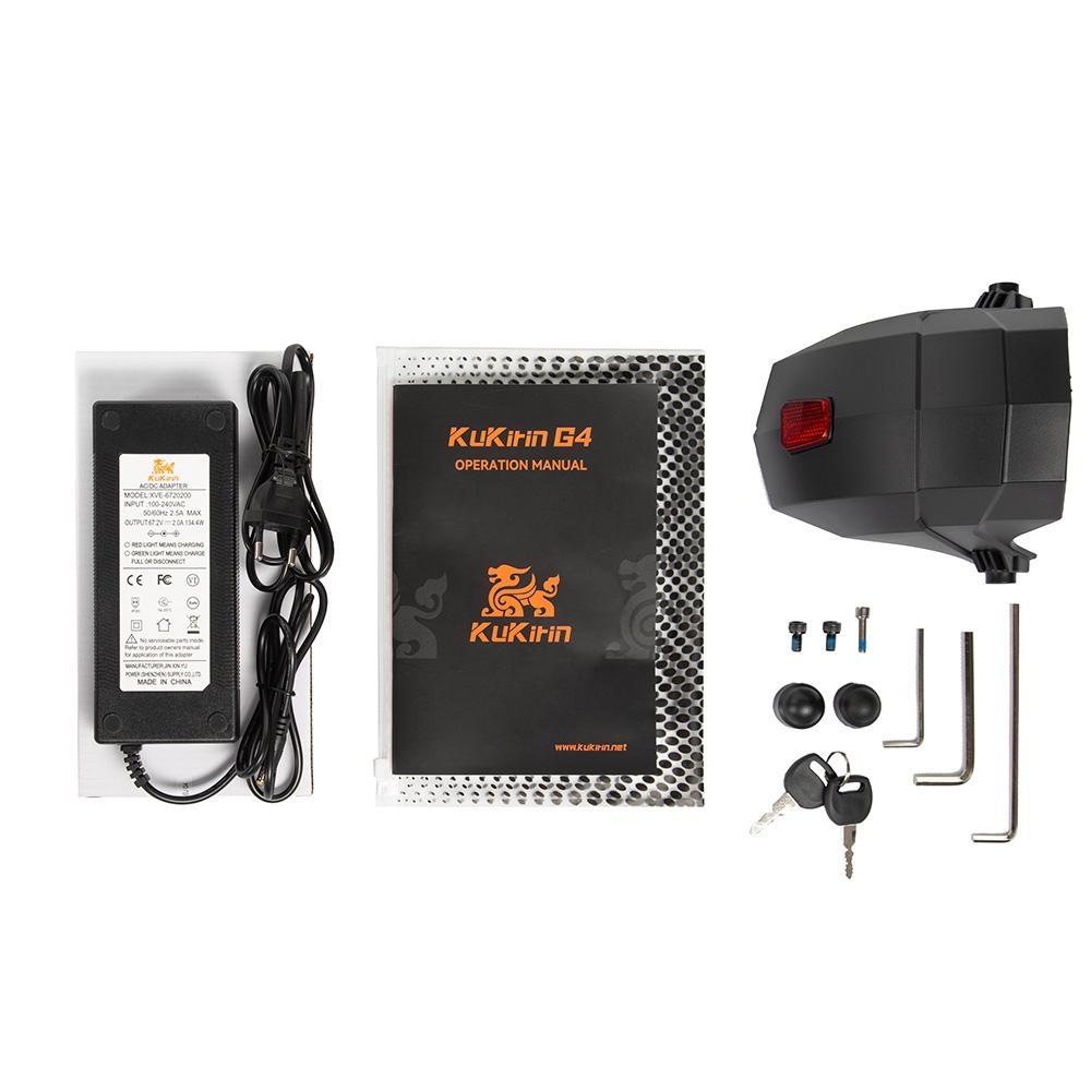 Electric Scooter Kukirin 11" 2000W Motor Adult Electric Scooter 60V 20AH Max Range 75Km Load 120Kg Black G4