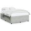 Bed Frame Without Mattress Light Grey 140 X 190 Cm Velvet