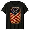 Vintage USA Flag Distressed Retro T-Shirt 4th Of July Patriotic Gift For