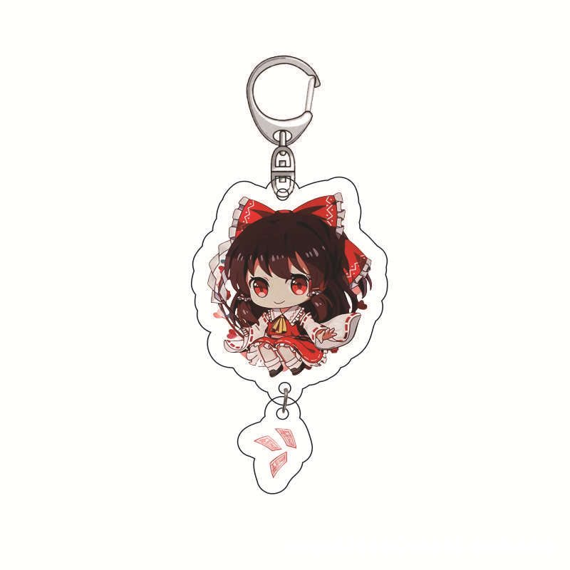 Аниме Проект Touhou Акриловый Подвеска Брелок Рейму Ремилия Фландр Подвеска Украшение Аксессуар Идеальный Подарок Высокое Качество 55mm black