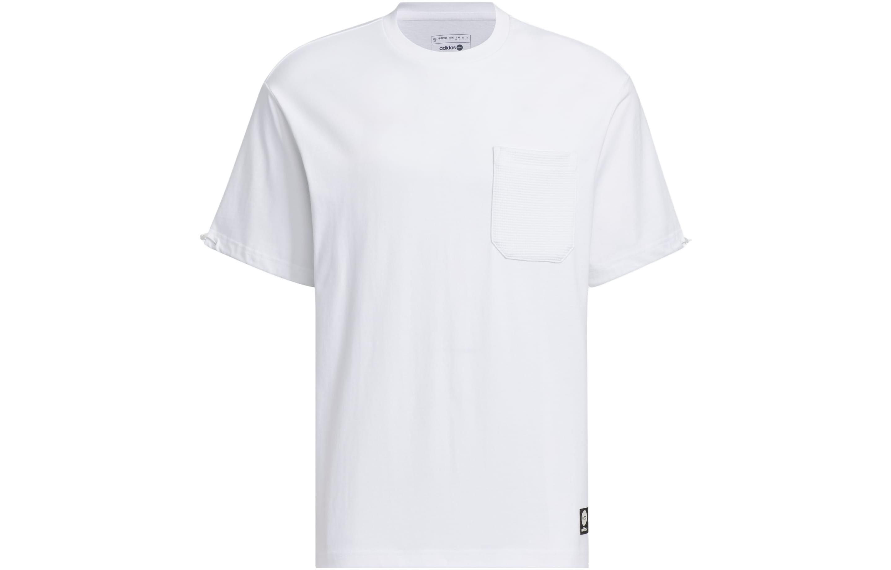 Adidas Neo T Shirts Unisex White Crew Neck Moderate Straight Fit IP4039 M