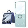 Luxury Slim Magsafe Phone Case for Samsung Galaxy Z Flip 7 Flip7 360 Built-in Screen Protector Full Protection Ring Holder Cover