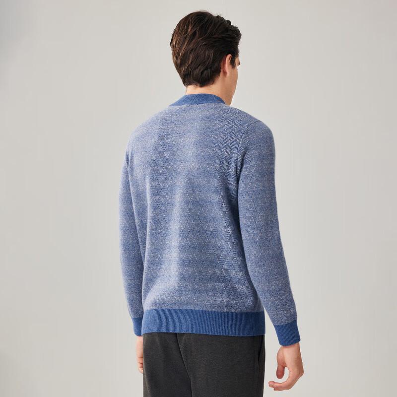 Zhaojun Men's 100% Cashmere Jacquard Turtleneck Sweater