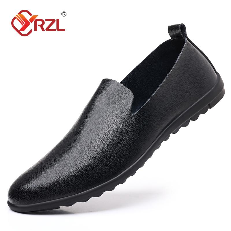 Leather Men Shoes Casual Black Formal Mens Loafers Moccasins Italian Comfortable Big Size 46 Slip On Male Loafers Shoes