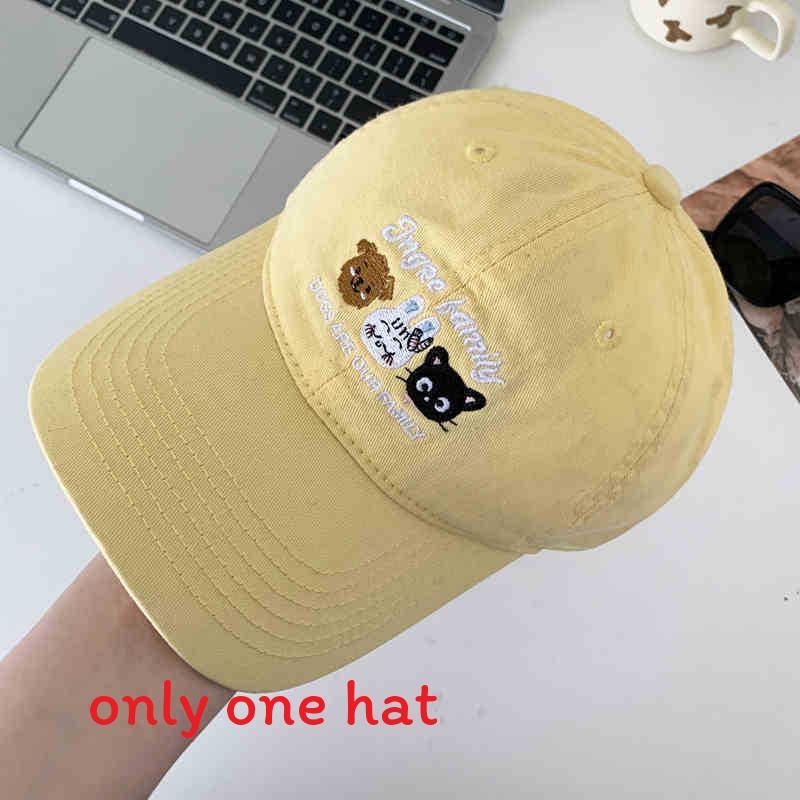 Cute Embroidered Baseball Cap For Women Summer Sun Protection Adjustable Cotton Hat