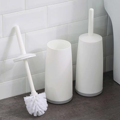 Plastic Toilet Brush With Standing Holder Soft Bristle Long Handle Splash Proof Toilet Cleaning Brush WC Bathroom Cleaner Tools