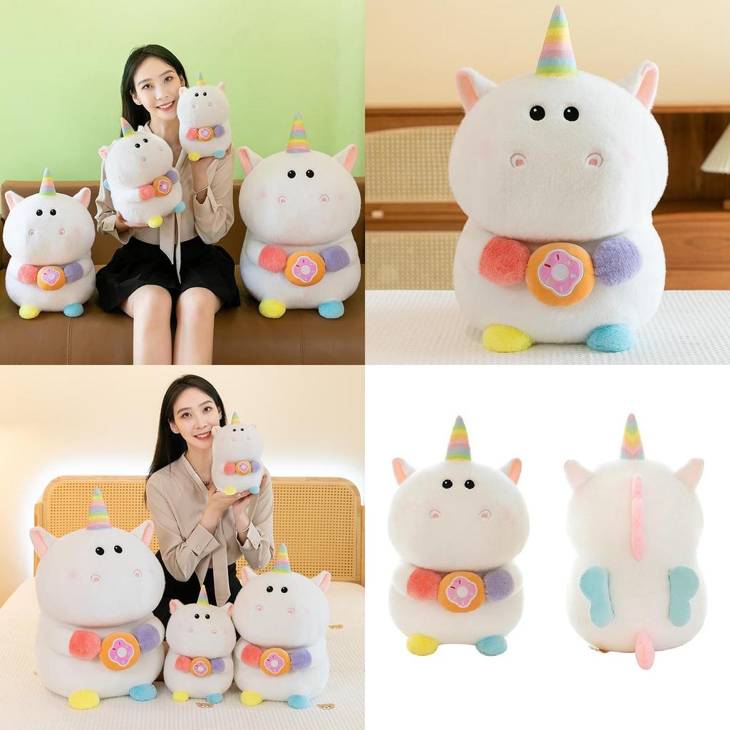 Entzückende weiße Einhorn-Plüschpuppe mit romantischem Charme, perfekt für Geschenke und Heimdekoration