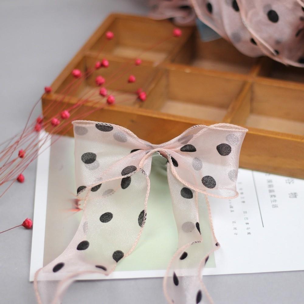4cm Width Satin Ribbon Solid Color Tulle Ribbon Love Pattern Lace Ribbon  Flower Bouquet Packaging