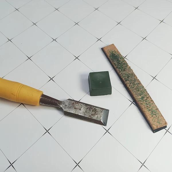 Leather Article Polishing Fixed angle sharpener Tool Leather Set Honing Strop Cutter Cowhide Polish Belt Grinding Sharpening Wax