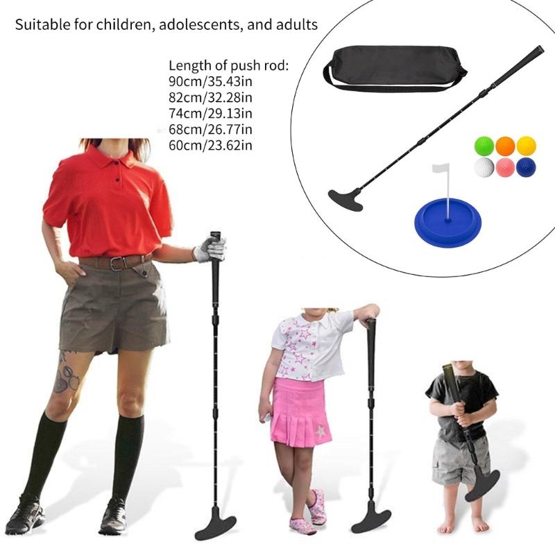 Two Way Golfs Putters with Golfs Ball&Putting Disc Adjustable Length Kids Putters