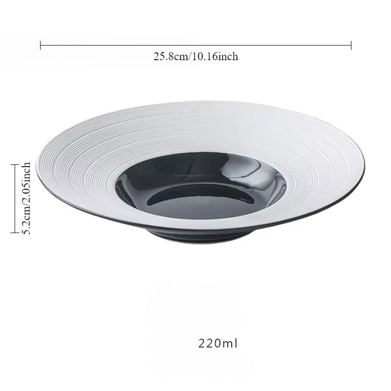 10 Zoll Japanische Keramikplatte Weiß Westlicher Stil Steak Salatplatte Zuhause Dessert Hotel Restaurant Geschirr Teller