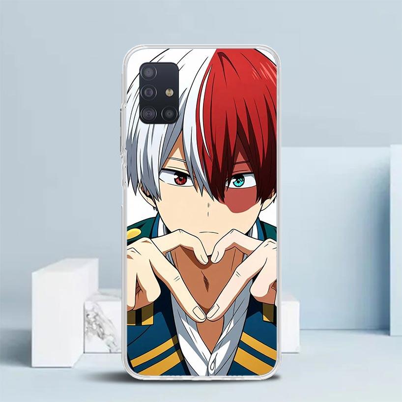 Todoroki Shoto MHA My Hero Soft Cover for Samsung Galaxy A12 A22 A32 A52 A72 A02S Phone Case Note 20 Ultra 10 S10 Plus A51 A71 A