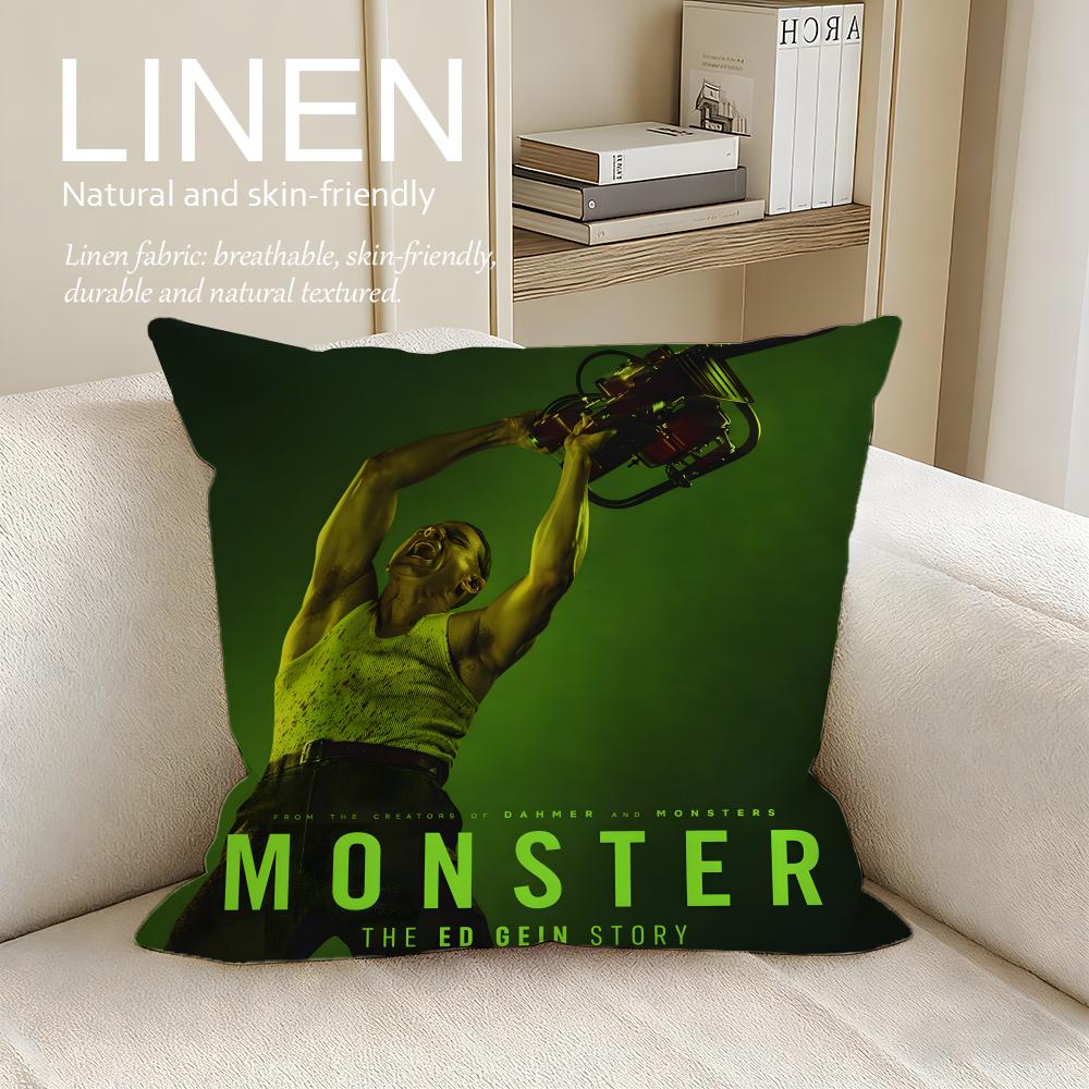 

Monster The Ed Gein Story Cushion Cover Pillowcase Set Pcs x x Breathable Washable Sofa Cushion Cover 30X30cm