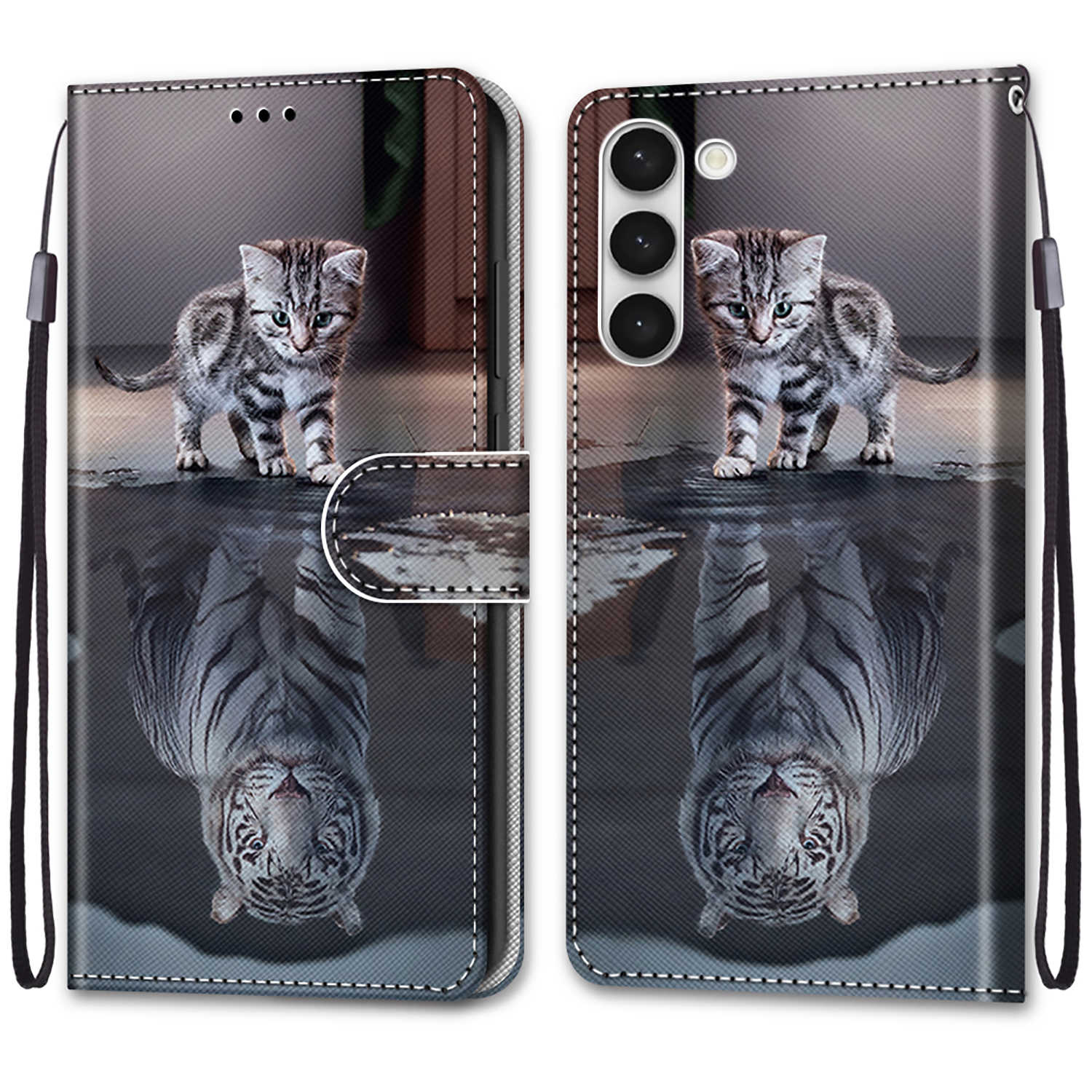 

Роскошный окрашенный кожаный чехол-кошелек в стиле книги, защитный чехол для Samsung Galaxy S25 Ultra S24 S23 S22 S21 S20 Ultra Plus S21FE S21Ultra S22Ultra Samsung Galaxy S24 FE