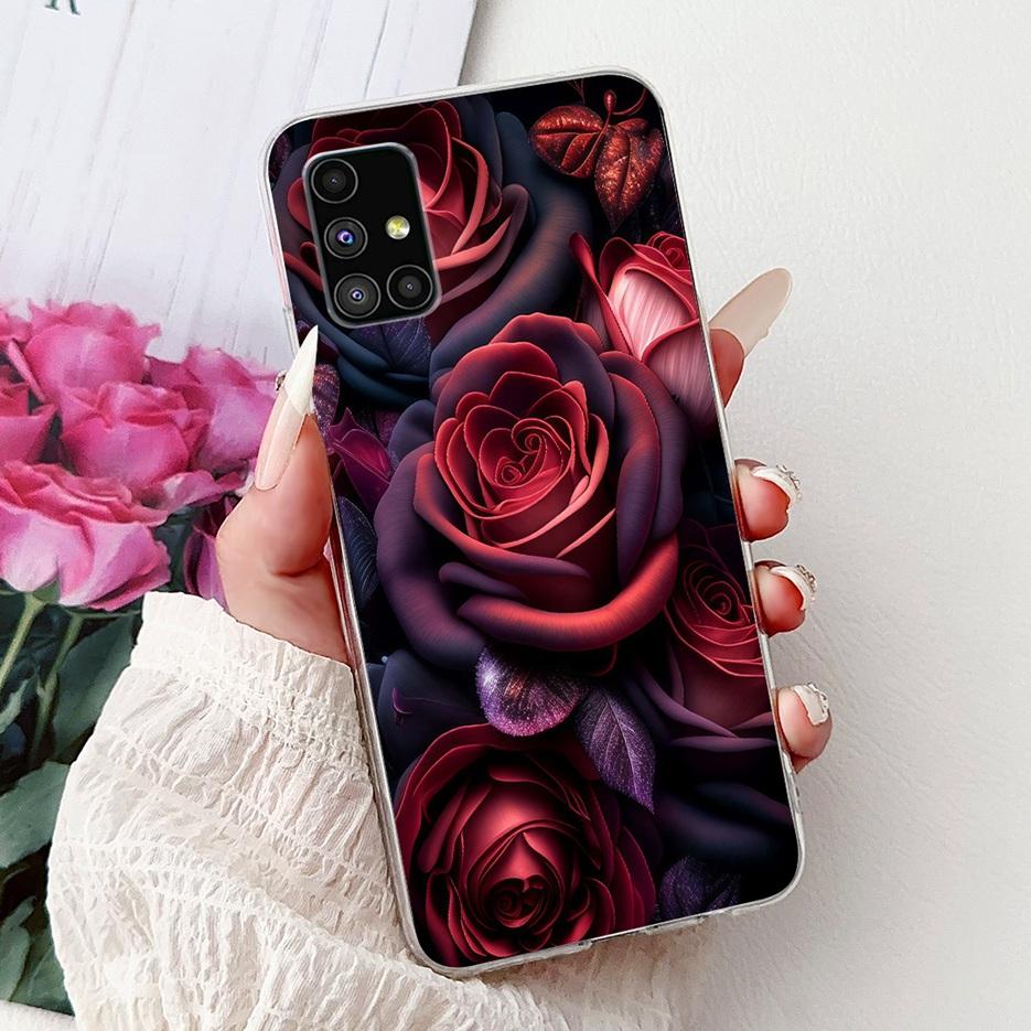 For Samsung Galaxy M51 Case SM-M515F Colorful Flower Painted Cover Soft Silicone Phone Case For Samsung M51 M 51 GalaxyM51 Shell